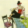 karikature about stylyagaskarikature about fashion and rest,80-s